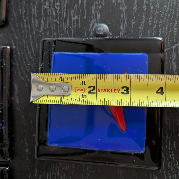 Abstract Square Fusion Glass Coasters set of 4 - Picture 5 of 5